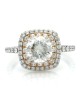 GIA Certified Round Brilliant Cut Diamond Engagment Ring Set in 18KW/R